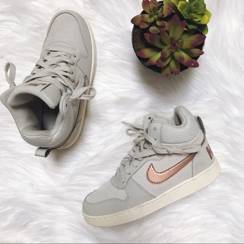 ✔️ New Rose Gold and White High Top Sneakers✔️